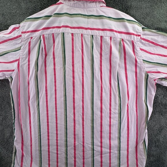 Think Pink Button Up Shirt Men Pink Striped Long Sleeve Italy Made Size 41 (16) - Picture 13 of 13